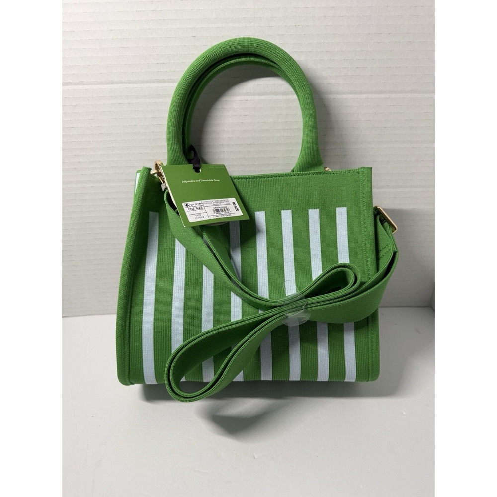 New Kate Spade New York x Target Stripe Knit Crossbody Bag in Green - Picture 2 of 9